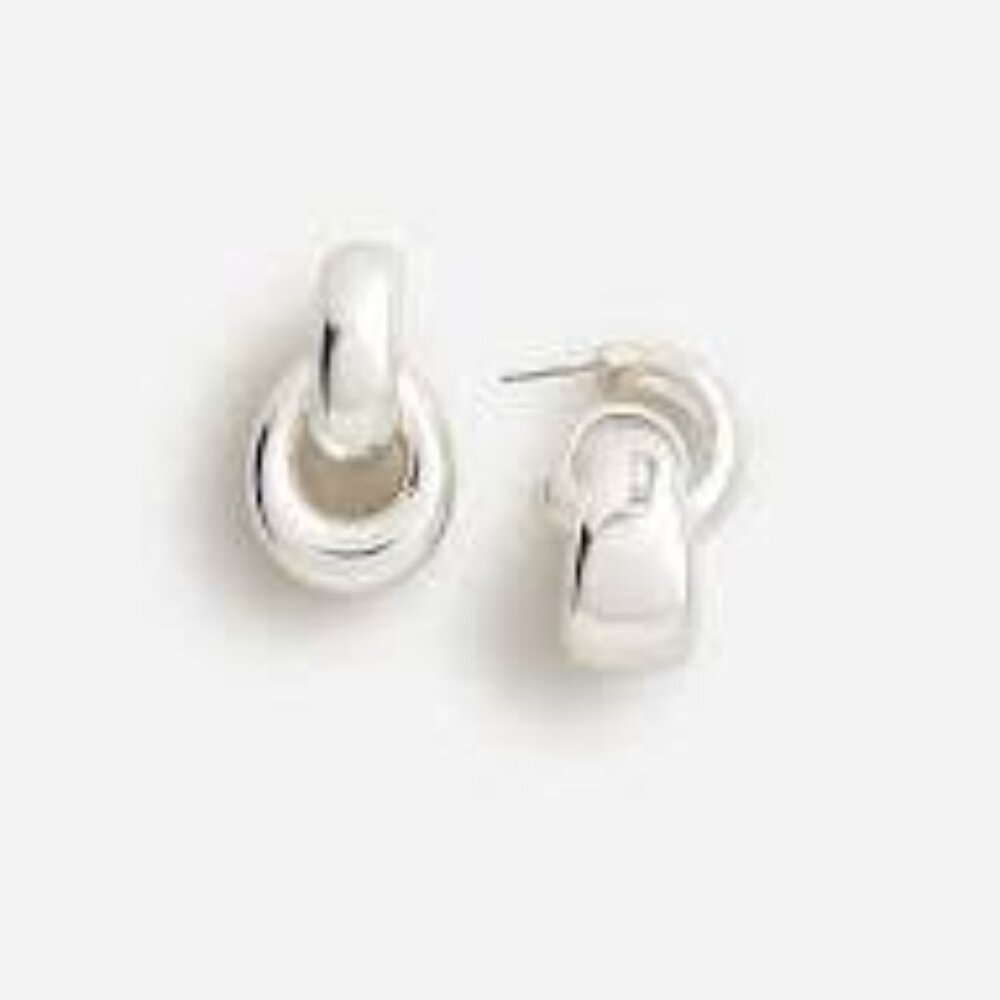 J. Crew Rounded Chainlink Earrings - Picture 4 of 4